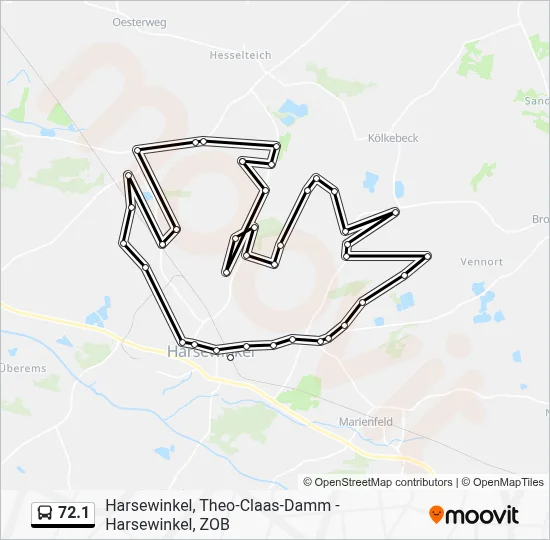 72.1 Bus Line Map