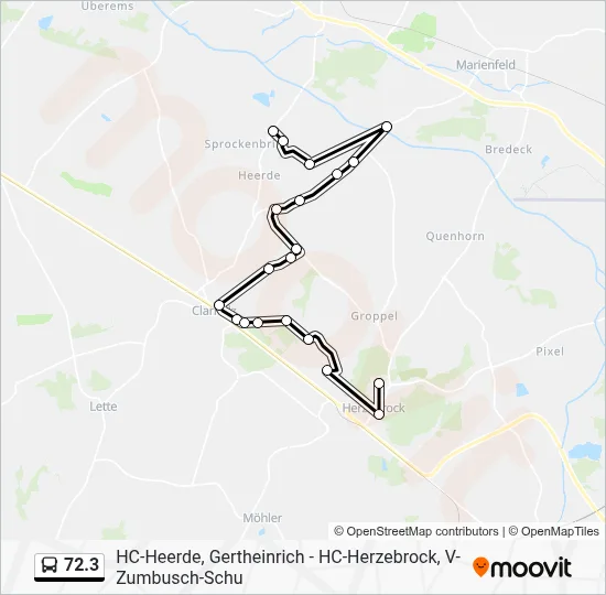 72.3 Bus Line Map