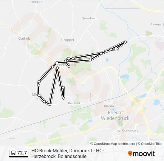 72.7 Bus Line Map