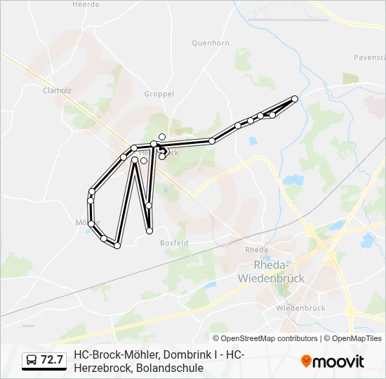 72.7 Bus Line Map