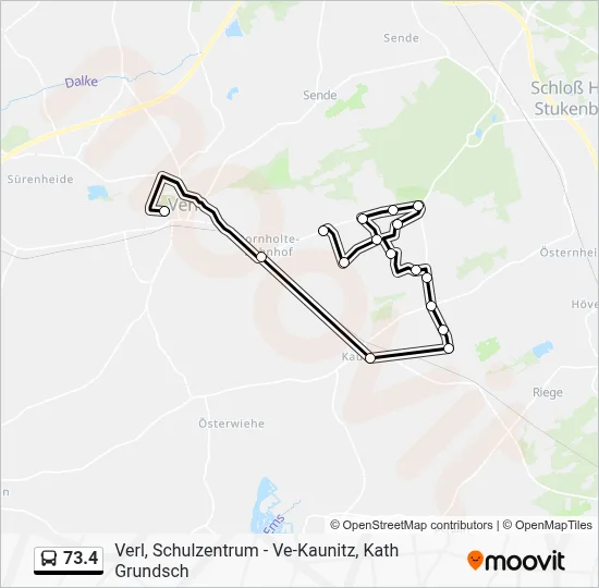 73.4 Bus Line Map