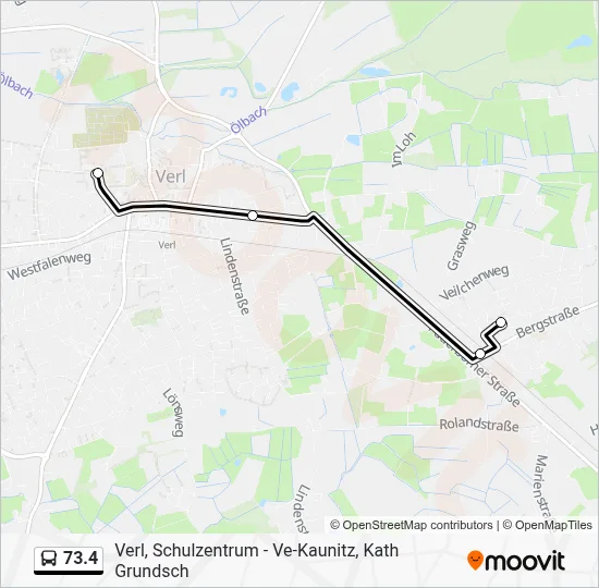 73.4 Bus Line Map