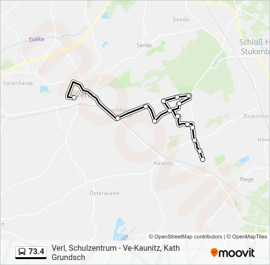 73.4 Bus Line Map