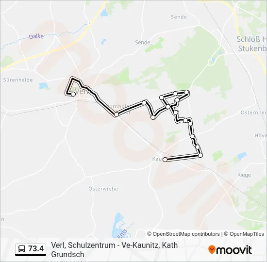 73.4 Bus Line Map