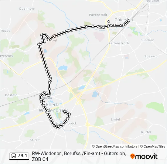 79.1 Bus Line Map