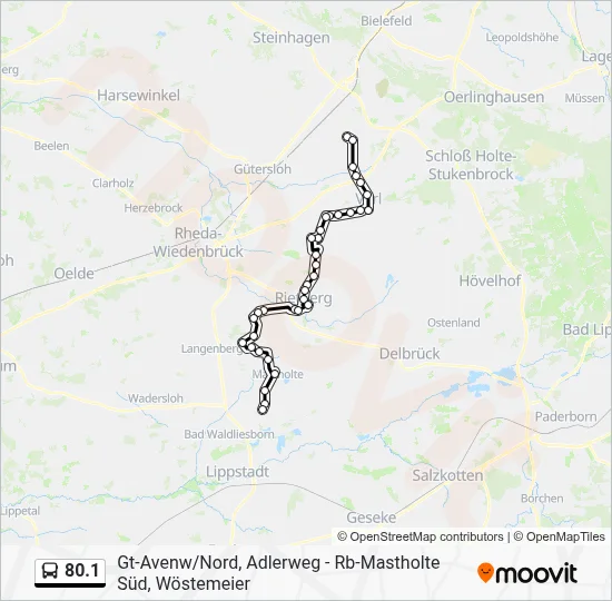 80.1 Bus Line Map