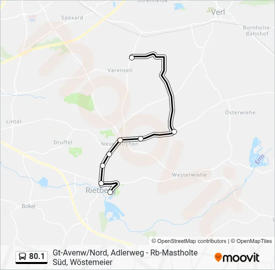 80.1 Bus Line Map