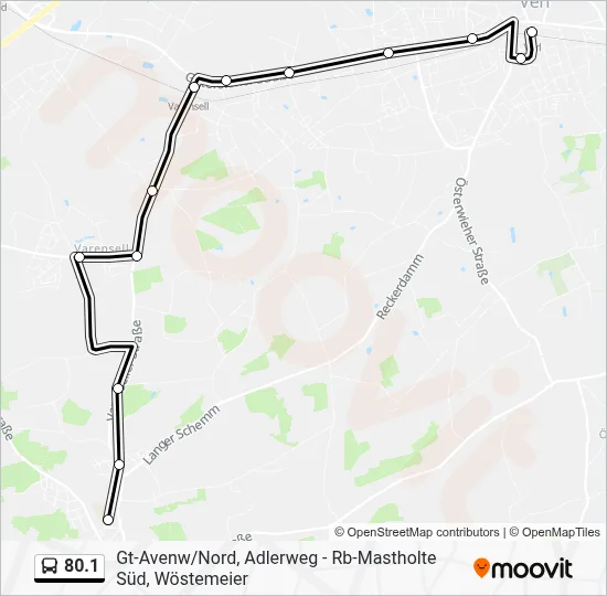 80.1 Bus Line Map