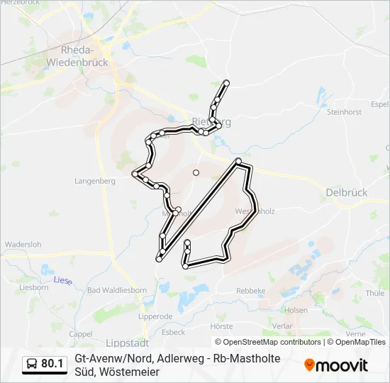 80.1 Bus Line Map
