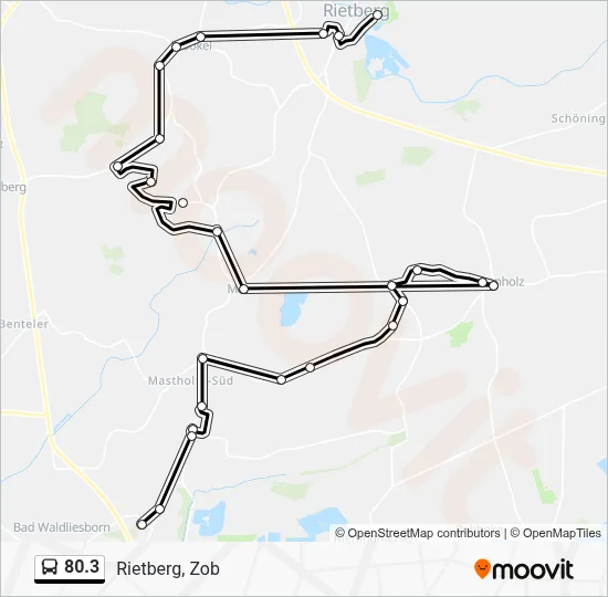 80.3 Bus Line Map