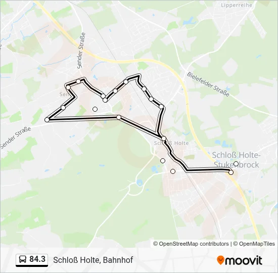 84.3 Bus Line Map