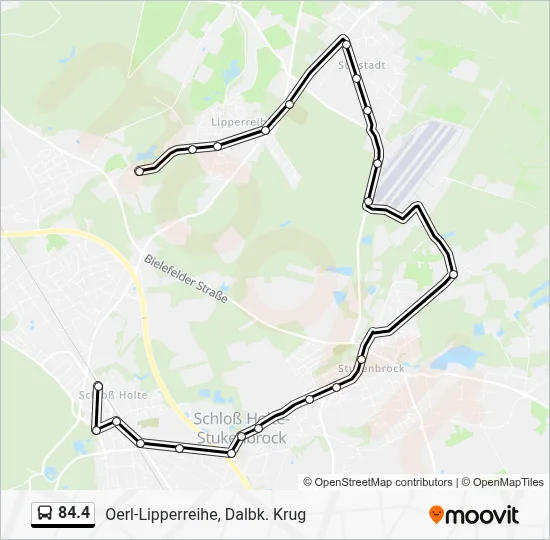 84.4 Bus Line Map