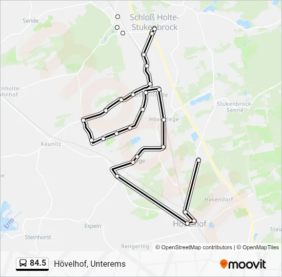 84.5 Bus Line Map