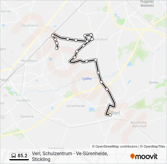 85.2 Bus Line Map