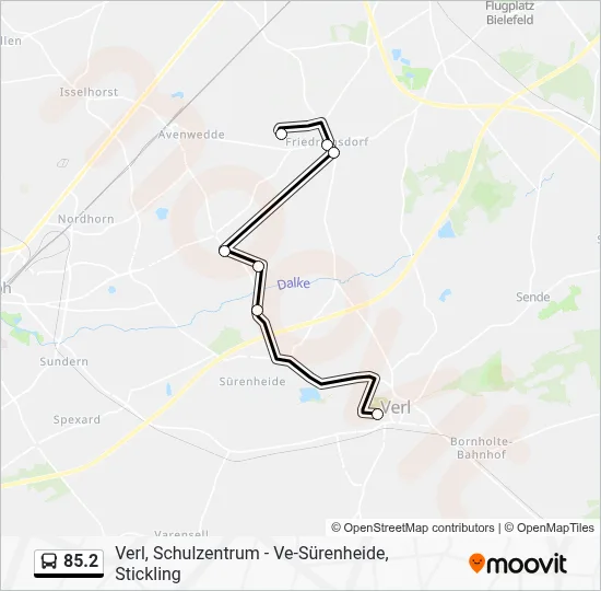 85.2 Bus Line Map