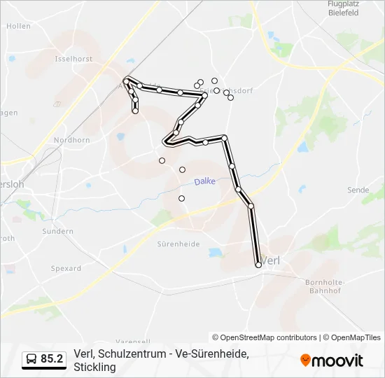 85.2 Bus Line Map