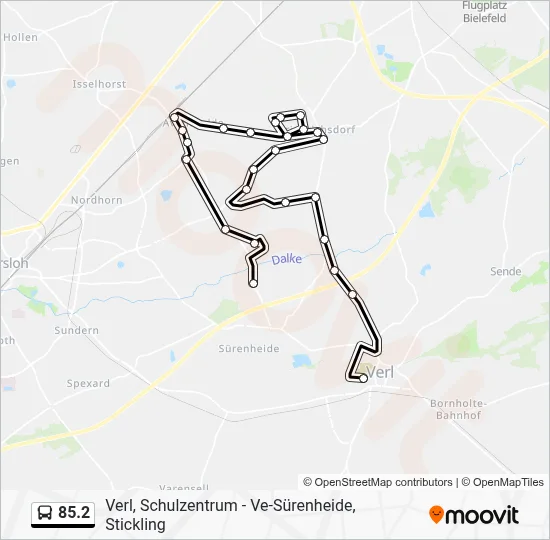 85.2 Bus Line Map
