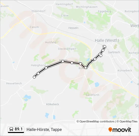 89.1 Bus Line Map