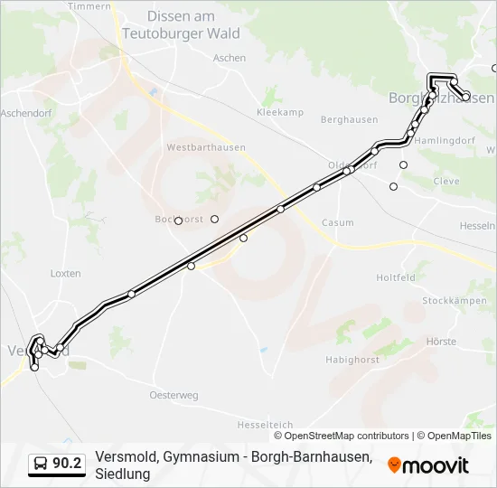 90.2 Bus Line Map