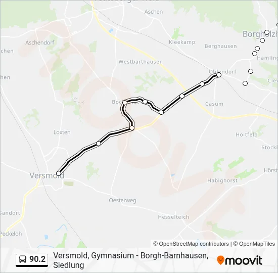 90.2 Bus Line Map