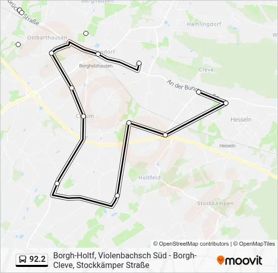 92.2 Bus Line Map