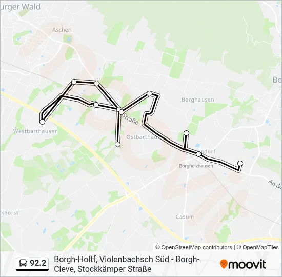 92.2 Bus Line Map