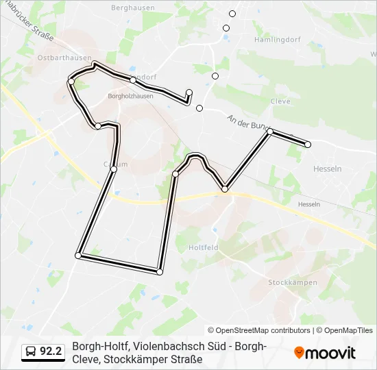 92.2 Bus Line Map
