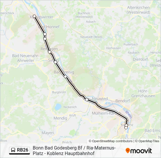 RB26 Bus Line Map