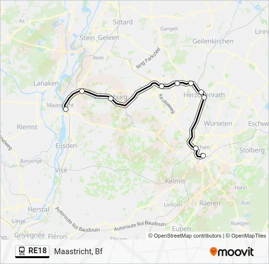 RE18 Train Line Map
