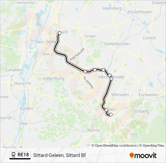RE18 Train Line Map