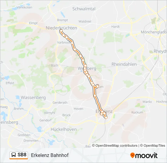 SB8 Bus Line Map