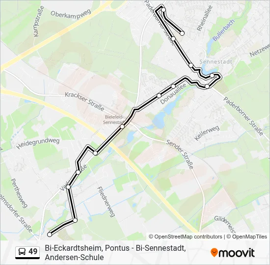 49 Bus Line Map