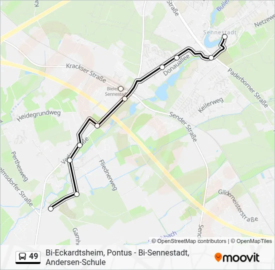 49 Bus Line Map