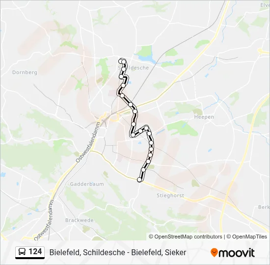 124 Bus Line Map