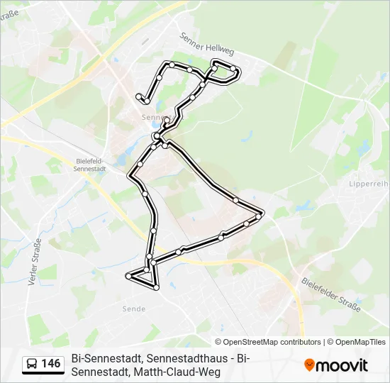 146 Bus Line Map