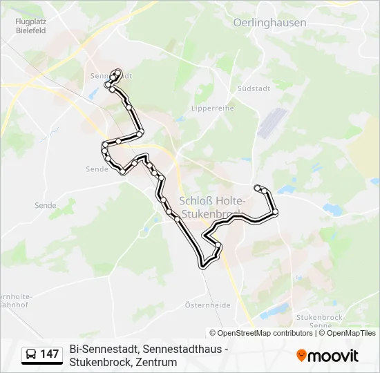 147 Bus Line Map