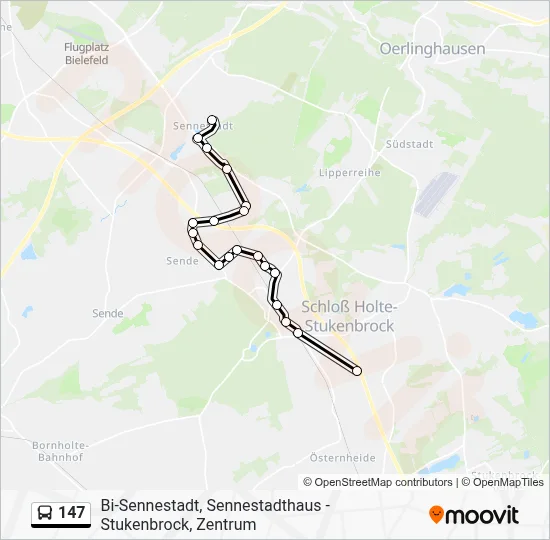 147 Bus Line Map