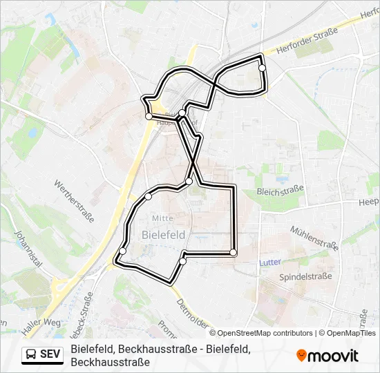SEV Bus Line Map