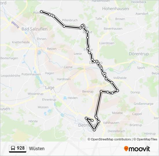 928 Bus Line Map