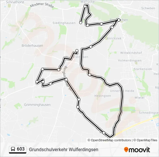 603 Bus Line Map