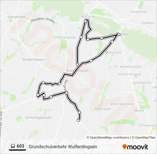 603 Bus Line Map