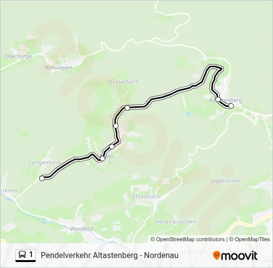 1 Bus Line Map