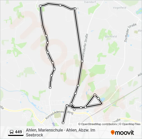 449 Bus Line Map