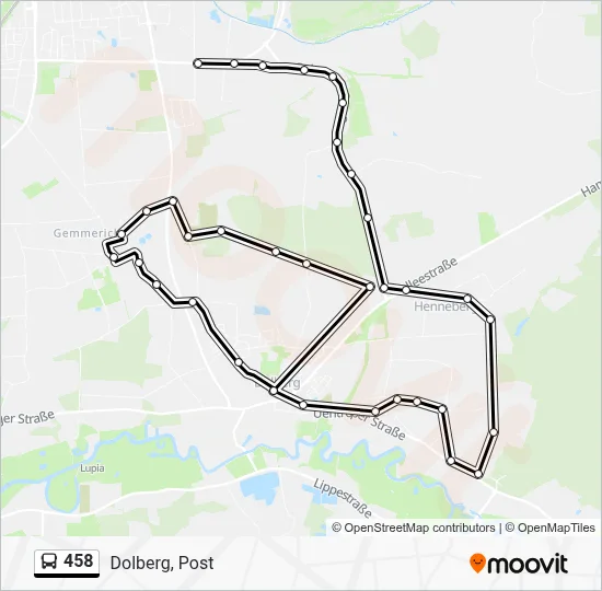 458 Bus Line Map