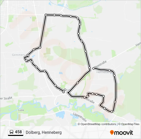 458 Bus Line Map
