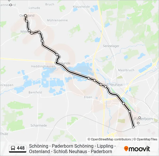 448 Bus Line Map