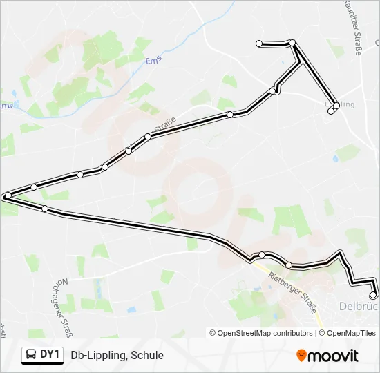 DY1 Bus Line Map