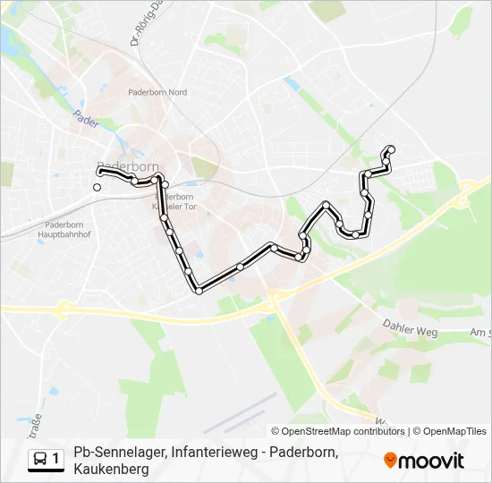1 Bus Line Map
