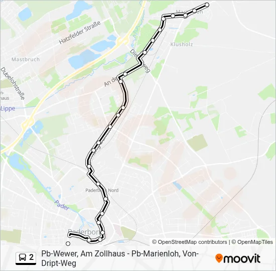 2 Bus Line Map