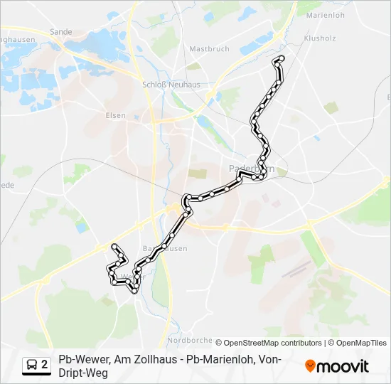 2 Bus Line Map